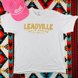 Leadville Race Series Bike Run T-Shirt White Large American Apparel